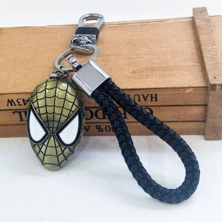 The avengers allianc Spider-Man Black rope Keychain pendant
