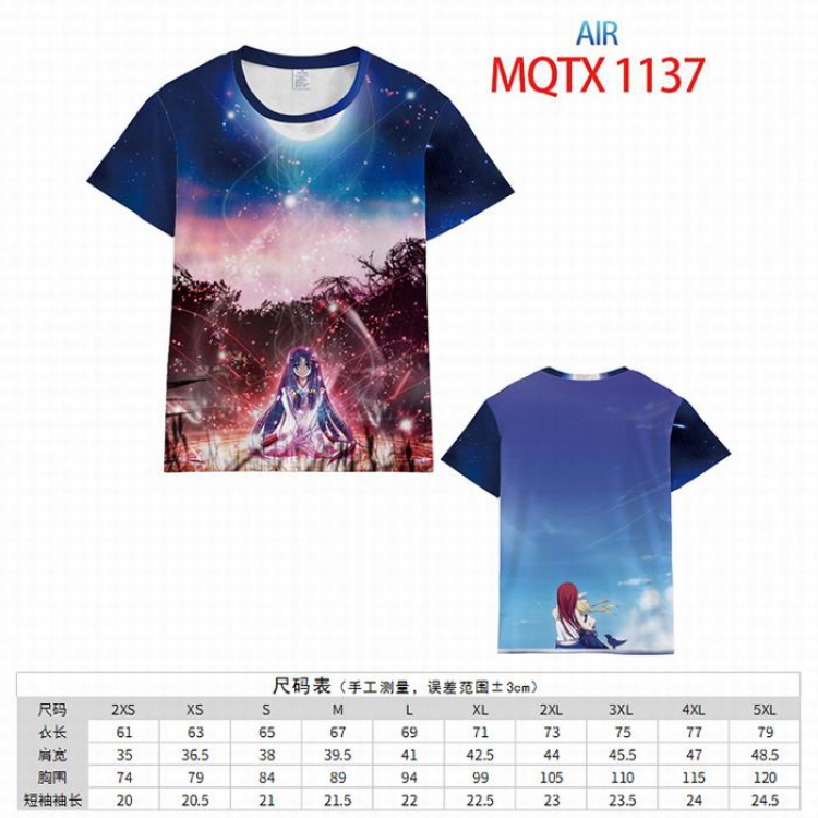 AIR Full color printed short sleeve t-shirt 10 sizes from XXS to 5XL MQTX-1137