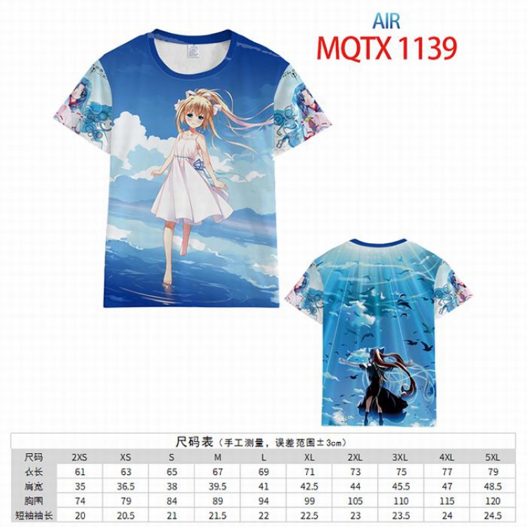 AIR Full color printed short sleeve t-shirt 10 sizes from XXS to 5XL MQTX-1139