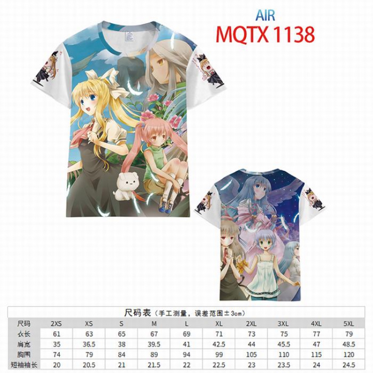 AIR Full color printed short sleeve t-shirt 10 sizes from XXS to 5XL MQTX-1138