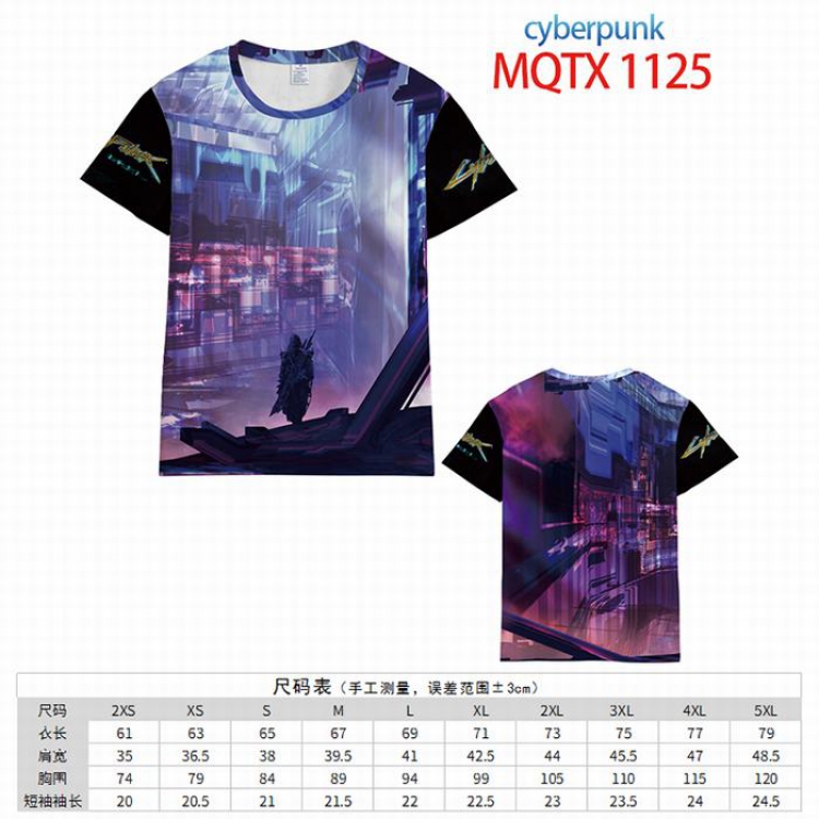 Cyberpunk Full color printed short sleeve t-shirt 10 sizes from XXS to 5XL MQTX-1125