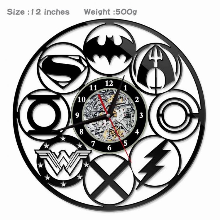 Justice League Creative painting wall clocks and clocks PVC material No battery