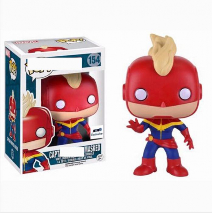 FUNKO-POP 154 Captain Marvel Boxed Figure Decoration 10CM