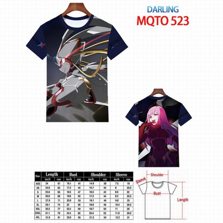 DARLING in the FRANX Full color printed short sleeve t-shirt 9 sizes from XXS to 4XL MQTO-523