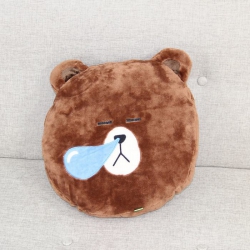 Brown bear Plush pillow cushio...