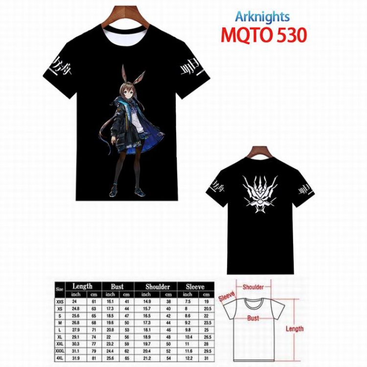 Arknights Full color printed short sleeve t-shirt 9 sizes from XXS to 4XL MQTO-530