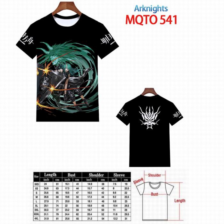 Arknights Full color printed short sleeve t-shirt 9 sizes from XXS to 4XL MQTO-541