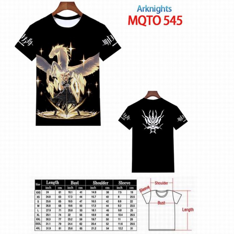 Arknights Full color printed short sleeve t-shirt 9 sizes from XXS to 4XL MQTO-545
