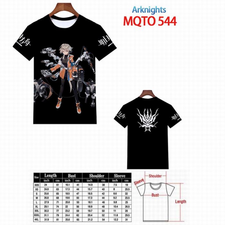 Arknights Full color printed short sleeve t-shirt 9 sizes from XXS to 4XL MQTO-544