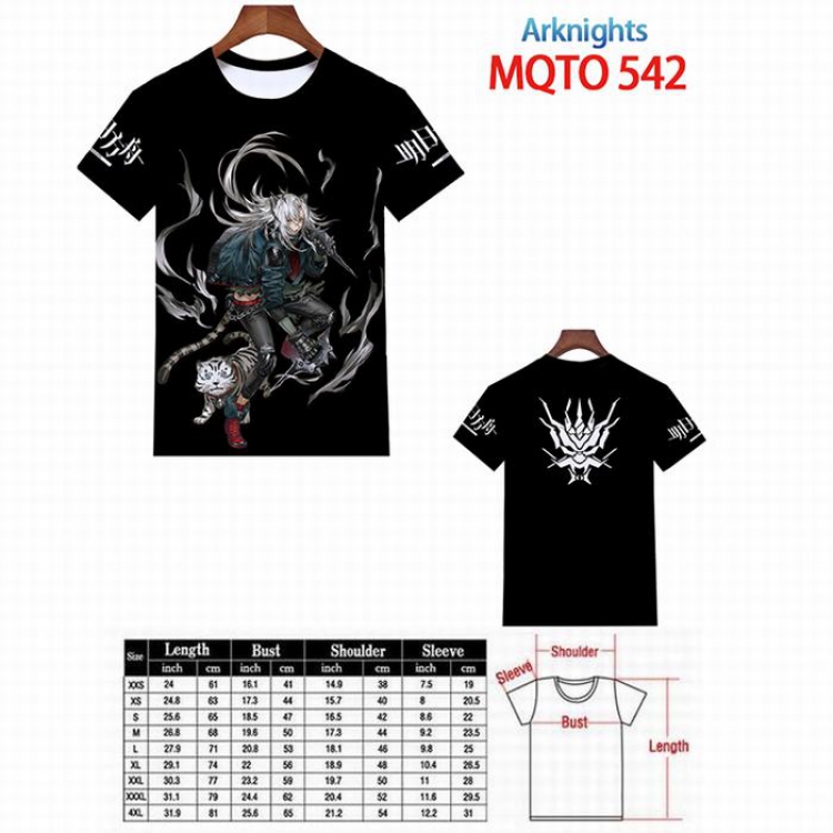 Arknights Full color printed short sleeve t-shirt 9 sizes from XXS to 4XL MQTO-542