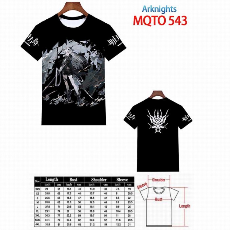 Arknights Full color printed short sleeve t-shirt 9 sizes from XXS to 4XL MQTO-543