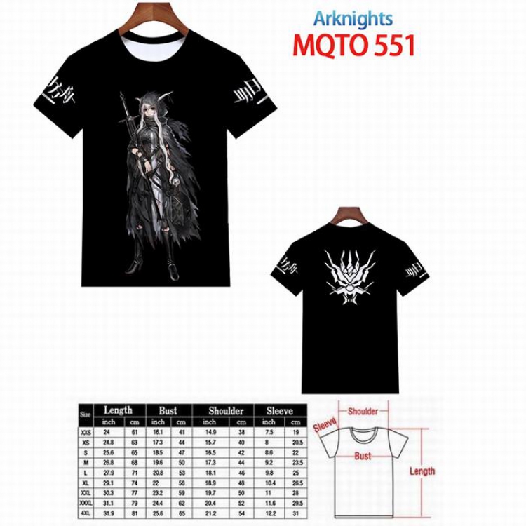 Arknights Full color printed short sleeve t-shirt 9 sizes from XXS to 4XL MQTO-551