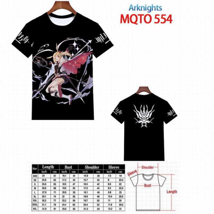 Arknights Full color printed short sleeve t-shirt 9 sizes from XXS to 4XL MQTO-554