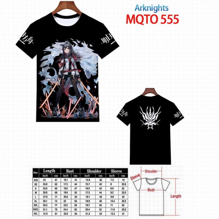 Arknights Full color printed short sleeve t-shirt 9 sizes from XXS to 4XL MQTO-555