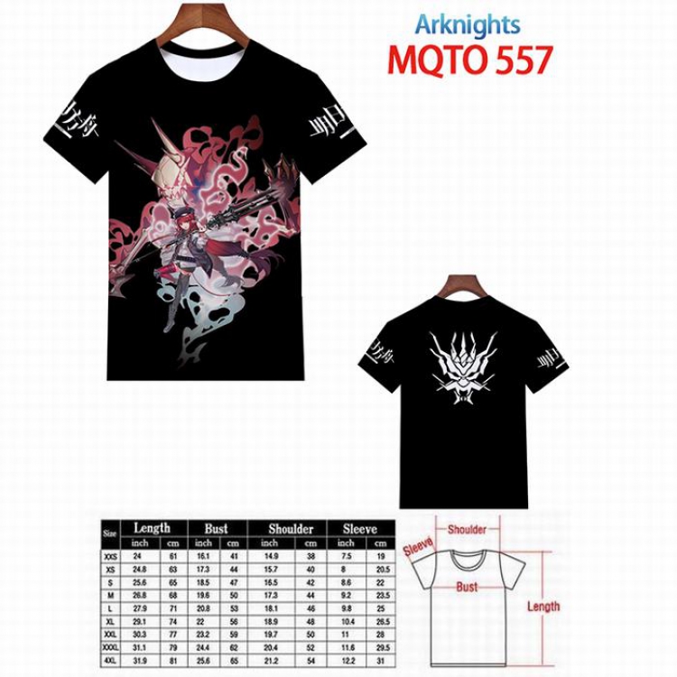 Arknights Full color printed short sleeve t-shirt 9 sizes from XXS to 4XL MQTO-557