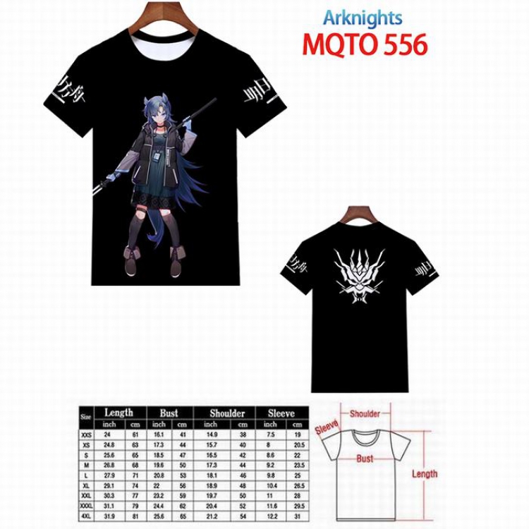 Arknights Full color printed short sleeve t-shirt 9 sizes from XXS to 4XL MQTO-556