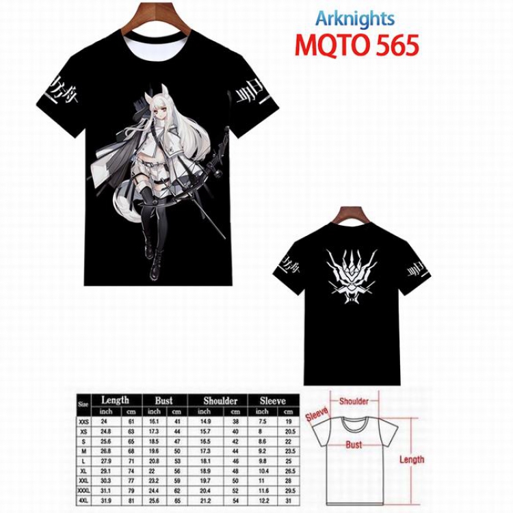Arknights Full color printed short sleeve t-shirt 9 sizes from XXS to 4XL MQTO-565