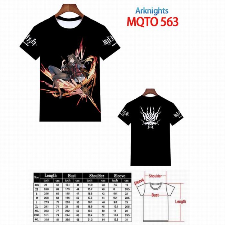 Arknights Full color printed short sleeve t-shirt 9 sizes from XXS to 4XL MQTO-5623
