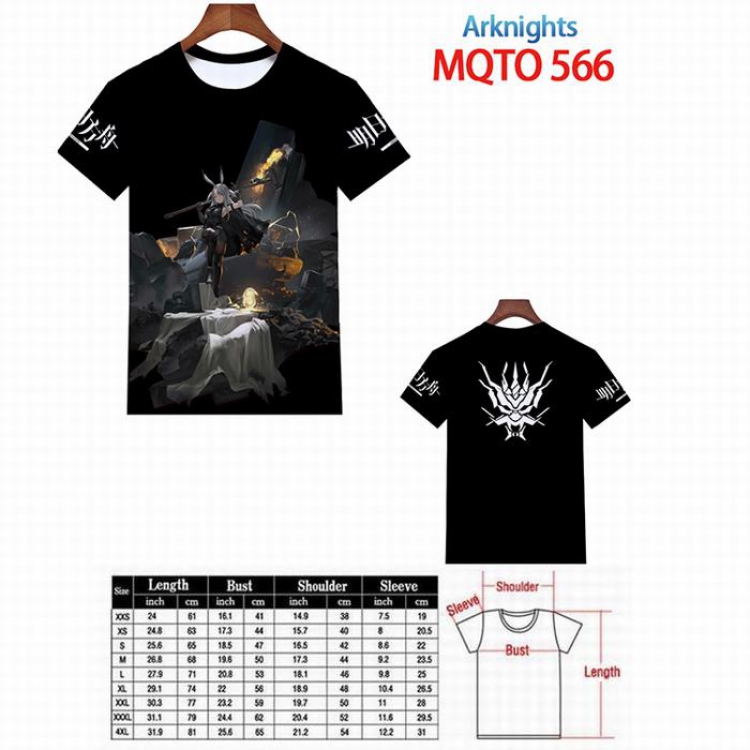 Arknights Full color printed short sleeve t-shirt 9 sizes from XXS to 4XL MQTO-566