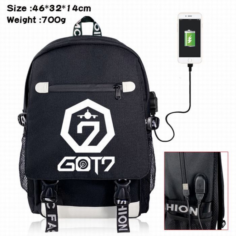 GOT7 Canvas Data line Backpack Bag