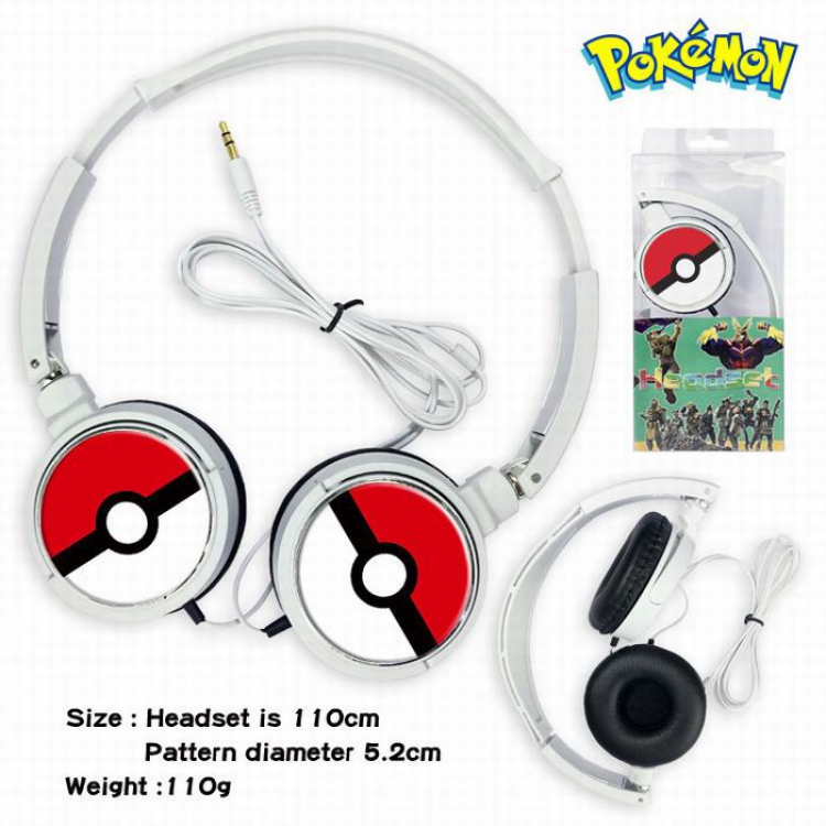 Pokemon Headset Head-mounted Earphone Headphone 110G