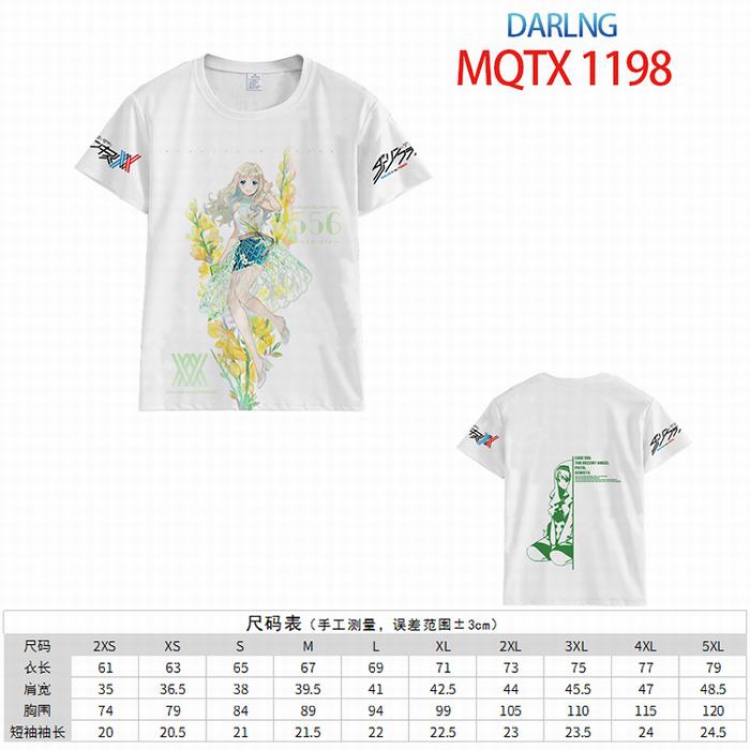 DARLING in the FRANX Full color printed short sleeve t-shirt 10 sizes from XXS to 5XL MQTX-1198