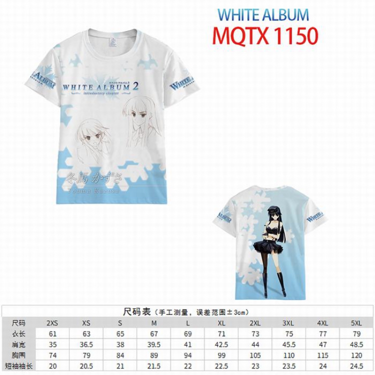 WHITE ALBUM Full color printed short sleeve t-shirt 10 sizes from XXS to 5XL MQTX-1150