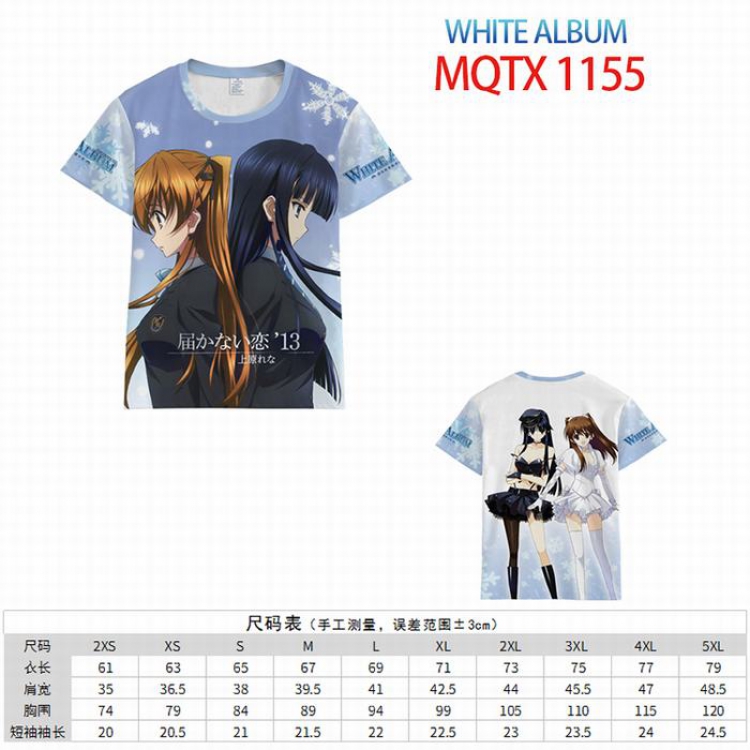 WHITE ALBUM Full color printed short sleeve t-shirt 10 sizes from XXS to 5XL MQTX-1155