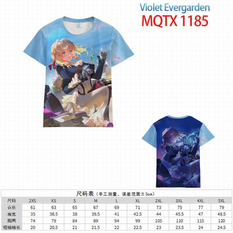 Violet Evergarden Full color printed short sleeve t-shirt 10 sizes from XXS to 5XL MQTX-1185