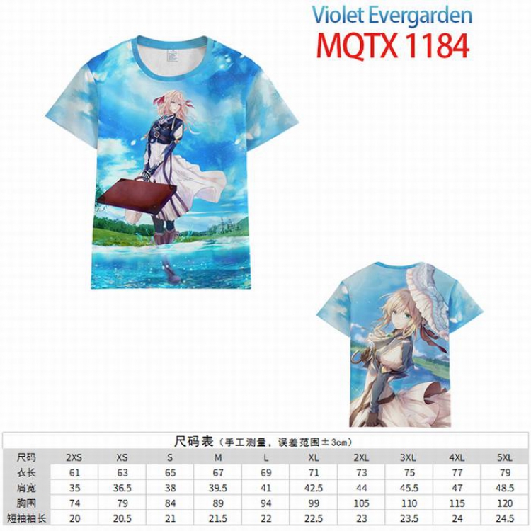 Violet Evergarden Full color printed short sleeve t-shirt 10 sizes from XXS to 5XL MQTX-1184