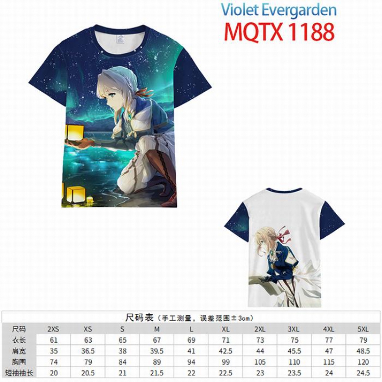 Violet Evergarden Full color printed short sleeve t-shirt 10 sizes from XXS to 5XL MQTX-1188