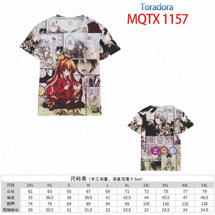 Toradora!  Full color printed short sleeve t-shirt 10 sizes from XXS to 5XL MQTX-1157