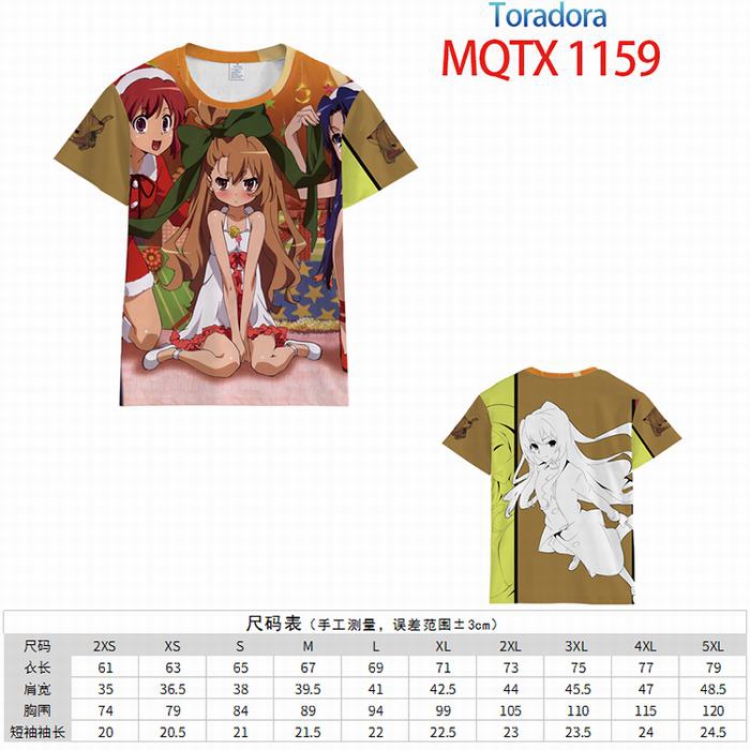 Toradora!  Full color printed short sleeve t-shirt 10 sizes from XXS to 5XL MQTX-1159
