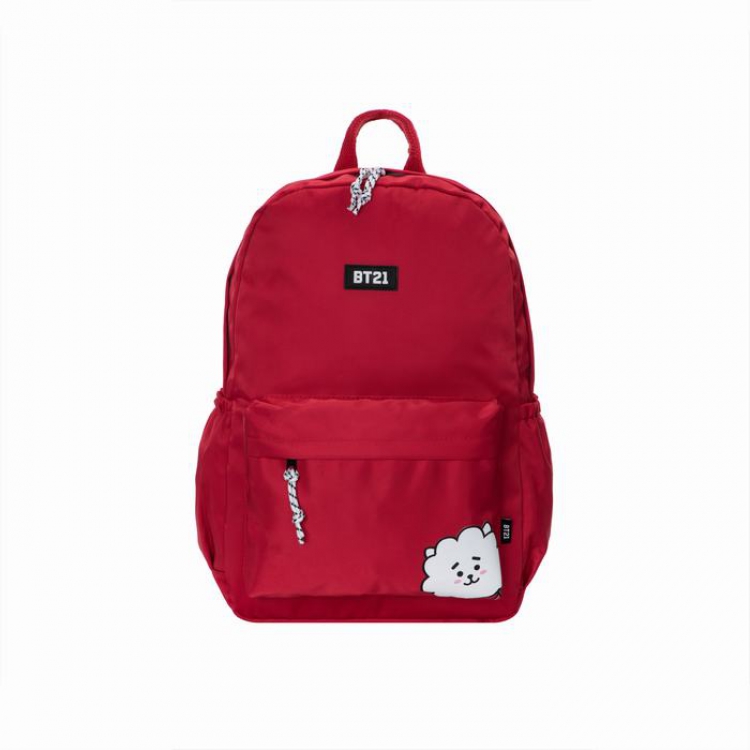 BTS BT21 Zipper printed oxford bag backpack