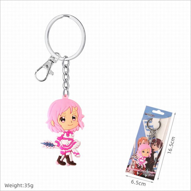 Sword Art Online Double-sided soft rubber Keychain pendant price for 5 pcs