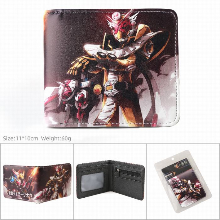 Kamen Rider Zi-O Full color Twill two-fold short wallet Purse 11X10CM
