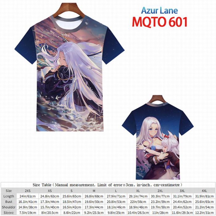 Azur Lane Full color short sleeve t-shirt 9 sizes from 2XS to 4XL MQTO-601