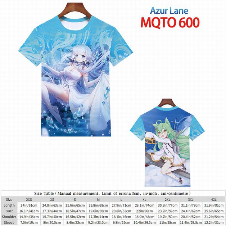 Azur Lane Full color short sleeve t-shirt 9 sizes from 2XS to 4XL MQTO-600
