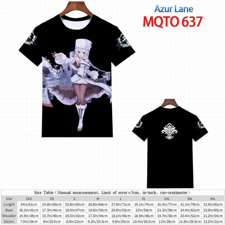 Azur Lane Full color short sleeve t-shirt 9 sizes from 2XS to 4XL MQTX-637