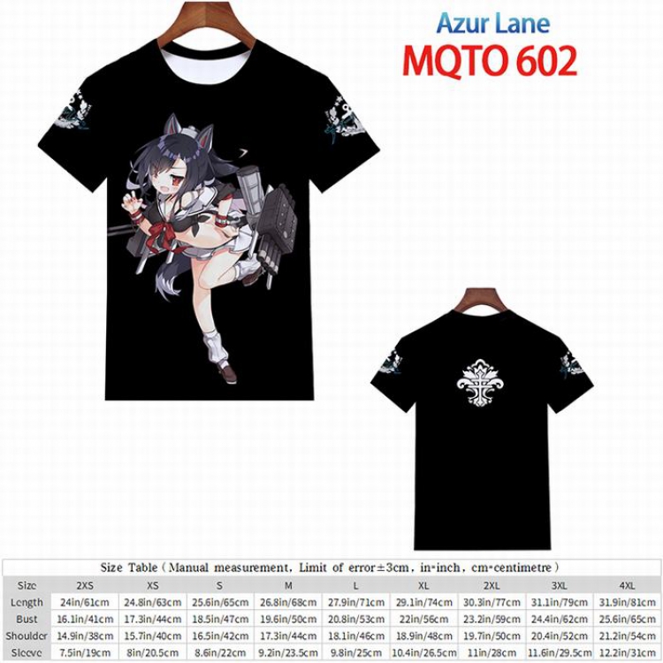 Azur Lane Full color short sleeve t-shirt 9 sizes from 2XS to 4XL MQTO-602