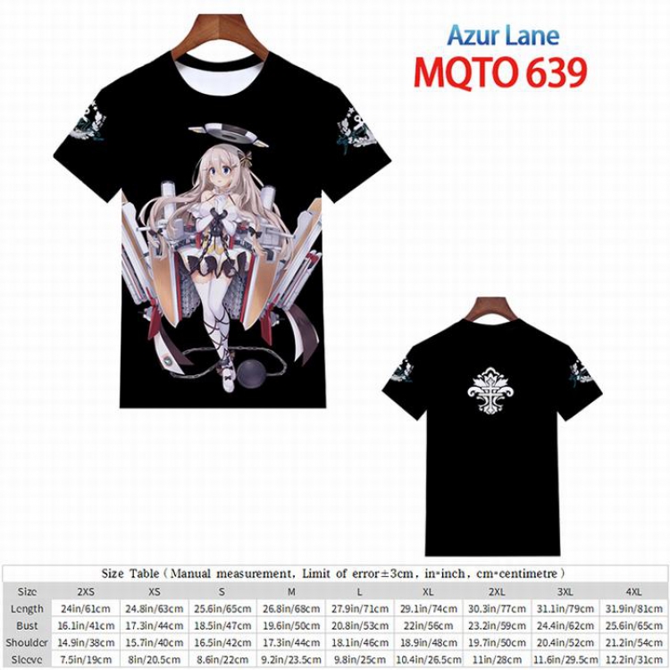Azur Lane Full color short sleeve t-shirt 9 sizes from 2XS to 4XL MQTO-639
