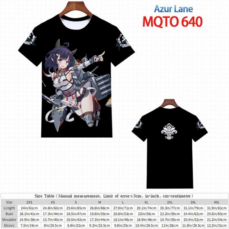 Azur Lane Full color short sleeve t-shirt 9 sizes from 2XS to 4XL MQTO-640