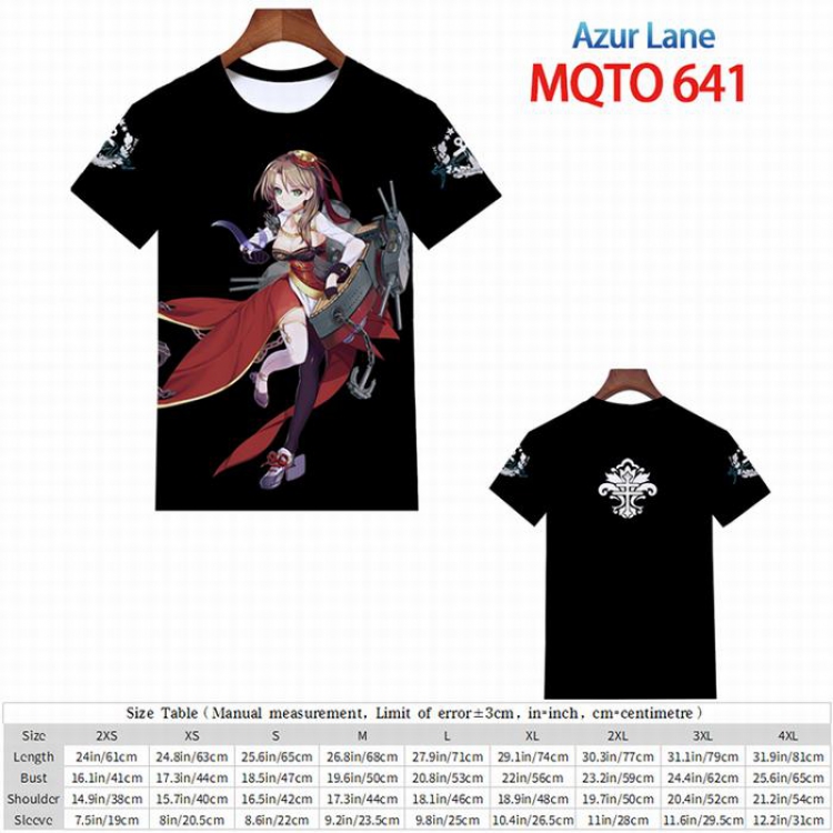 Azur Lane Full color short sleeve t-shirt 9 sizes from 2XS to 4XL MQTO-641