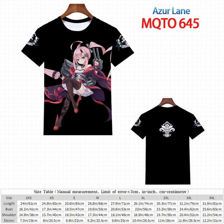 Azur Lane Full color short sleeve t-shirt 9 sizes from 2XS to 4XL MQTO-645