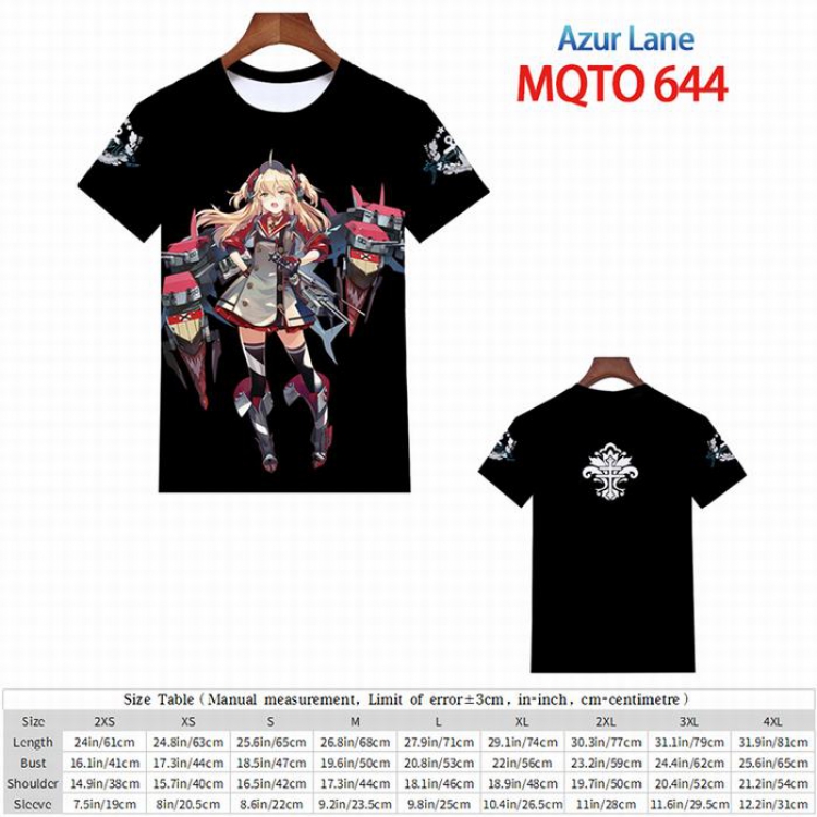 Azur Lane Full color short sleeve t-shirt 9 sizes from 2XS to 4XL MQTO-644