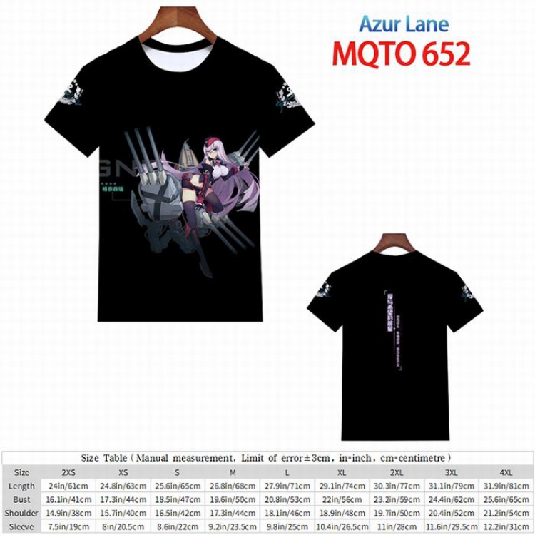Azur Lane Full color short sleeve t-shirt 9 sizes from 2XS to 4XL MQTO-652