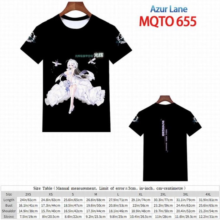 Azur Lane Full color short sleeve t-shirt 9 sizes from 2XS to 4XL MQTO-655