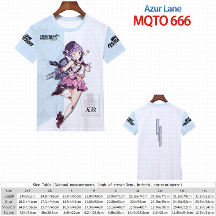 Azur Lane Full color short sleeve t-shirt 9 sizes from 2XS to 4XL MQTO-666