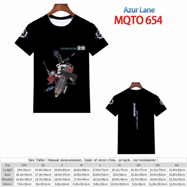 Azur Lane Full color short sleeve t-shirt 9 sizes from 2XS to 4XL MQTO-654