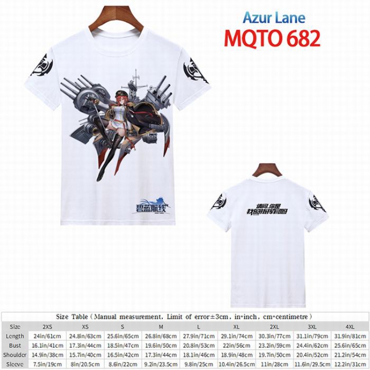 Azur Lane Full color short sleeve t-shirt 9 sizes from 2XS to 4XL MQTO-682